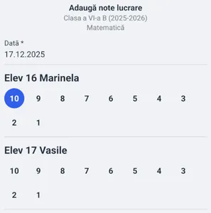 Adaugă note lucrare